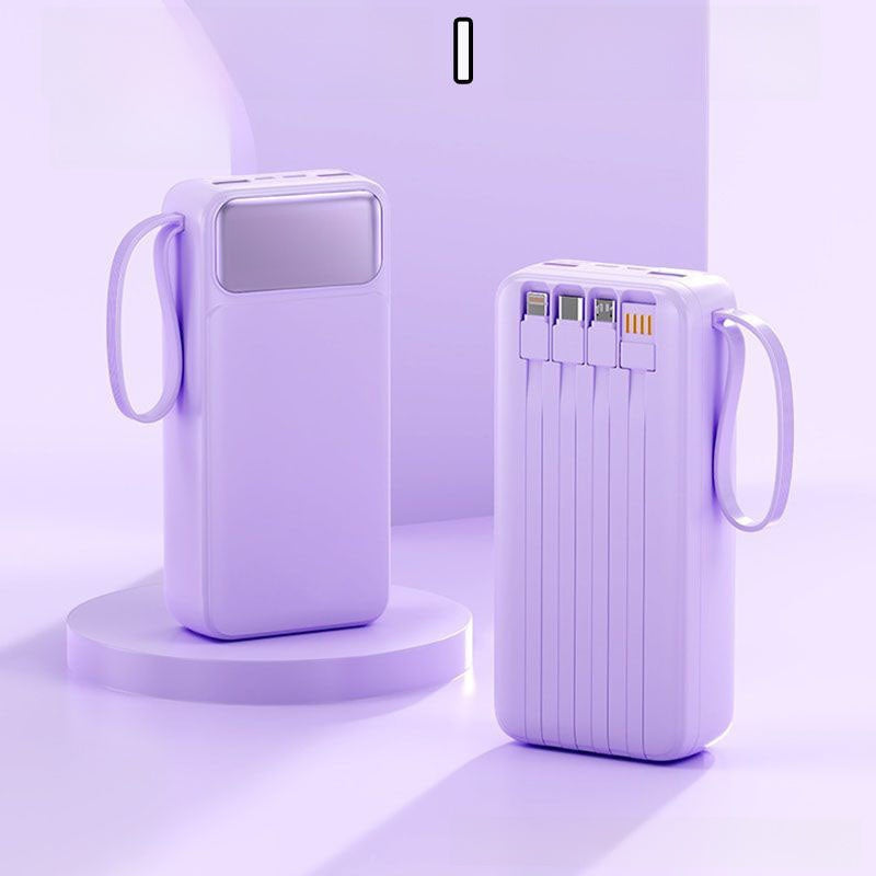 Universal power bank comes with 4 cables.